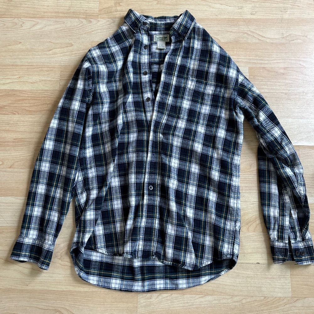 LL Bean timeless cotton flannel (Small for brand but medium relative to others)